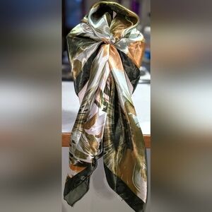 Elegant Multicolor Green WILD RAG Scarf